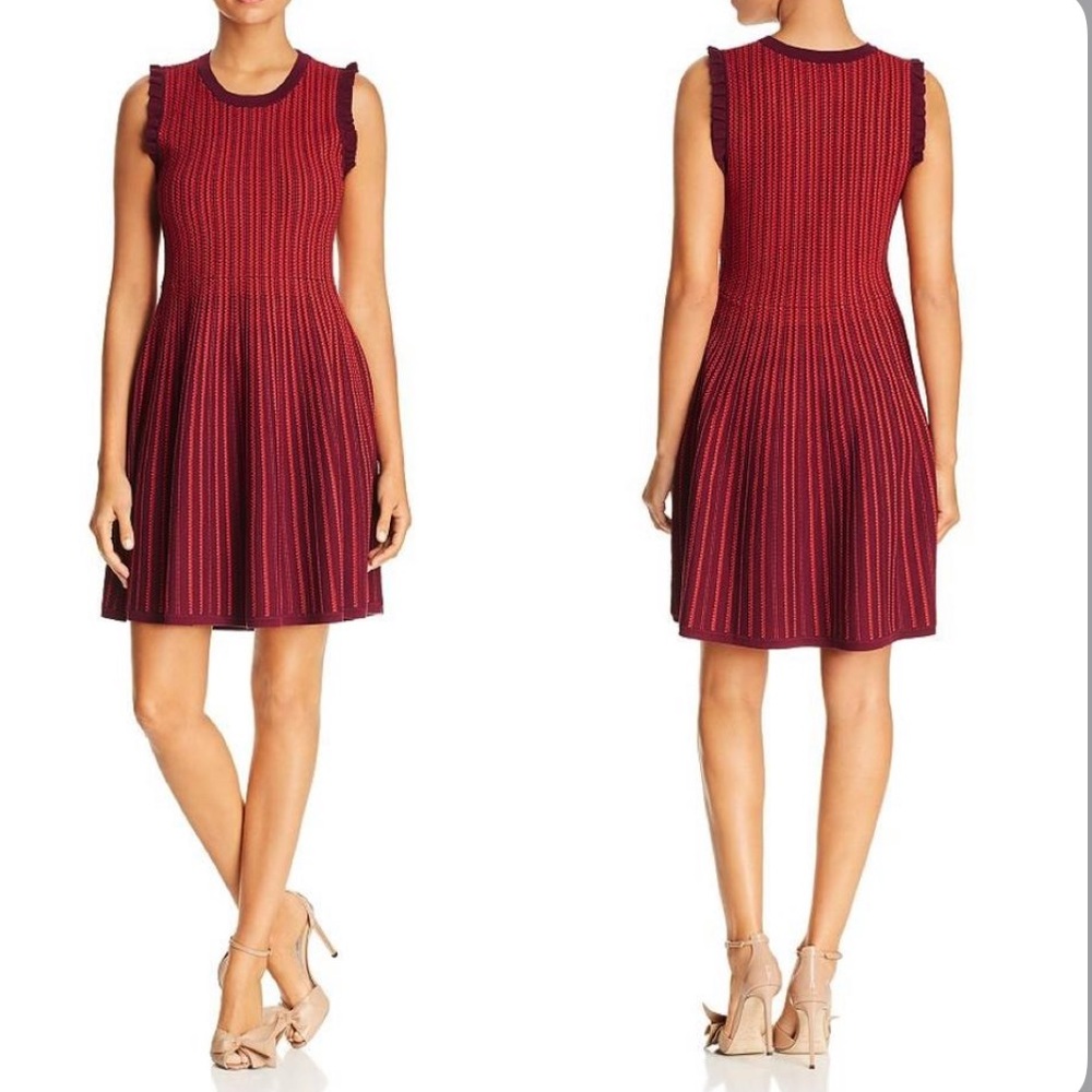SOLD!! Kate Spade Texture-stripe Sweater Casual Dress
